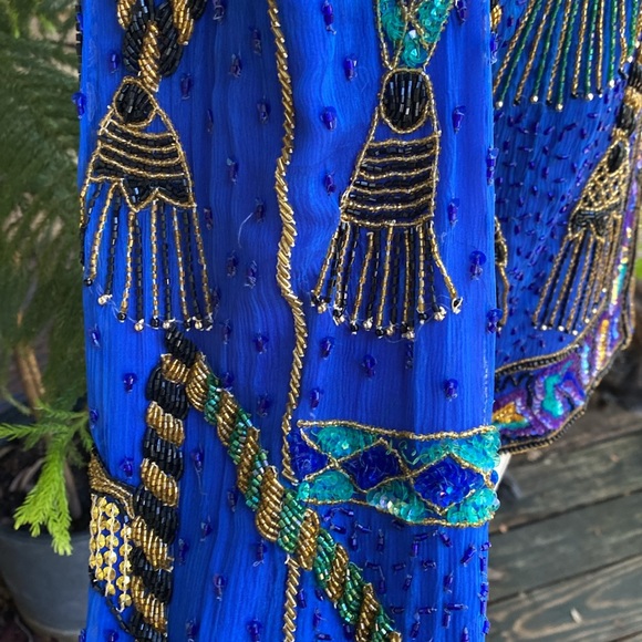 Exquisite Vintage Beaded Evening Jacket or Top SZ M - Picture 5 of 8